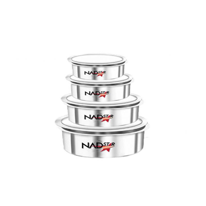 Aluminum Sufuria 4pcs With Lid No Handle 24-25-26-27 Cookware Set Tope Cooking Pot with Lid for Commercial Use - Kitchen Heavy Duty