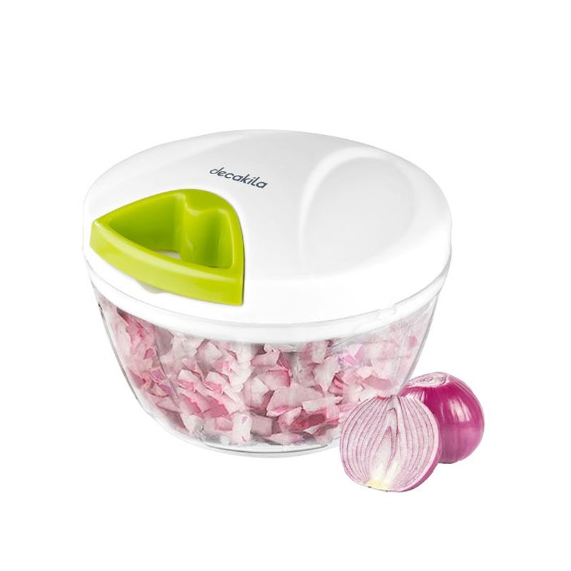 Decakila Manual Vegetable Chopper 400ML - SS Blade Easy to Use, Safety Design, Dishwasher Safe - Ideal for Vegetable KMTT084W