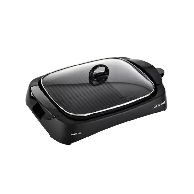 Kenwood Grill 1700W Contact Health Large Family Sized Griddle with Glass Lid, Variable Temperature Control, Cool Touch Handles - Ideal for Steak, Chicken