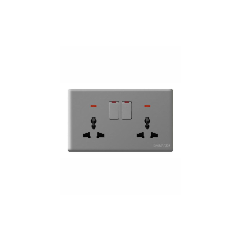 Kodtec Socket Double 6 Pin Mult Gray KT-96MT-SO