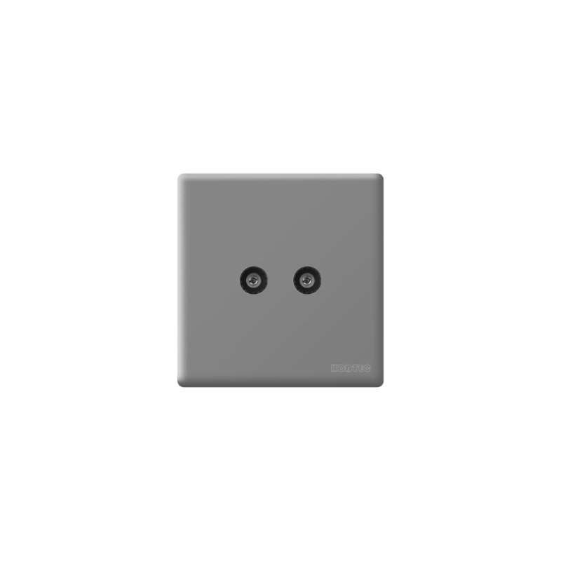 Kodtec Tv Socket Double Gray KT-97DTV-SO