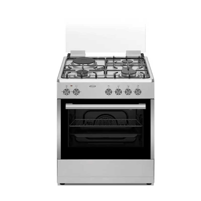 Venus Cooker 60 x 60cm 3 Gas Burners, 1 Electric Hot Plate with Electric Oven & Grill Stainless Steel VC6631ESD