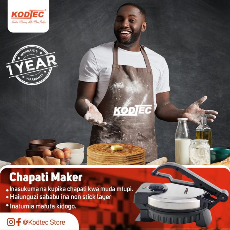 Kodtec Chapati Maker 900W 8" KT-9008CM