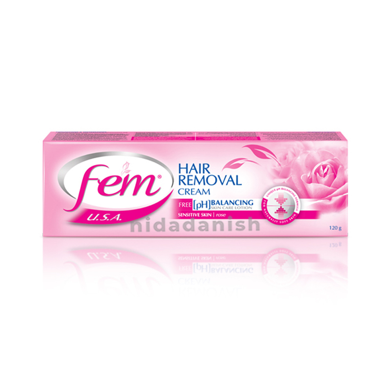 Dabur Fem Hair Removal Cream for Normal & Dry Skin 120g Rose (Pack of 6)