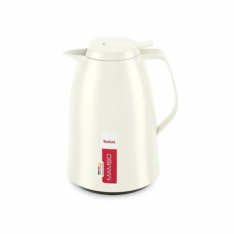 Tefal Mambo Jug White 1.5 Liter Insulated Thermos Vacuum Flask Plastic-Polypropylenex (PP) Glass Liner K3036212