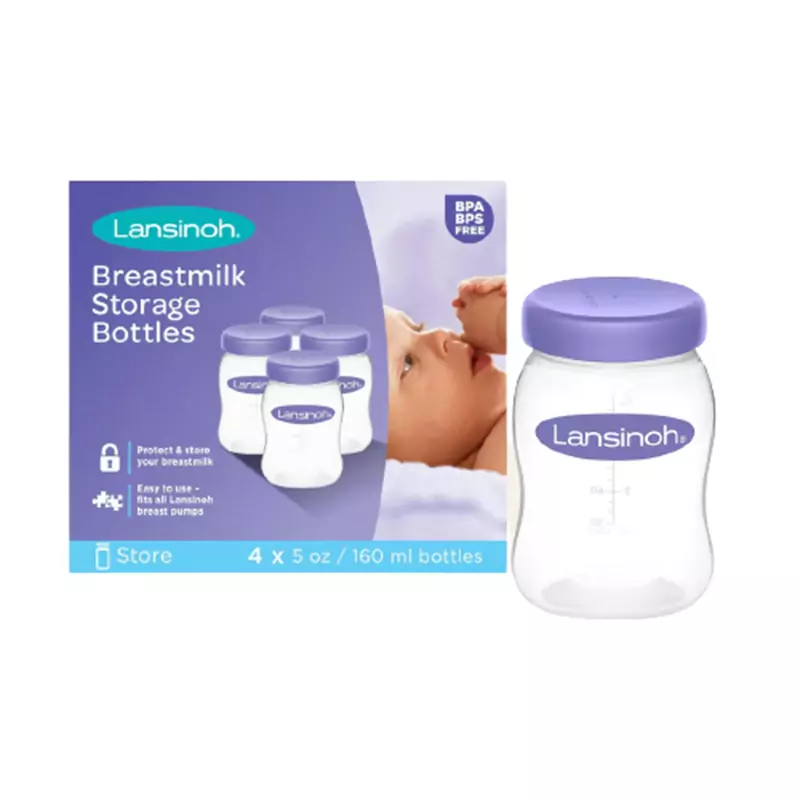 Lansinoh HPA Breastmilk Storage Bottles 160ml 4pcs