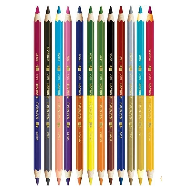 Nataraj Bi-Colour Pencils Hexagon 24 Colours P06971