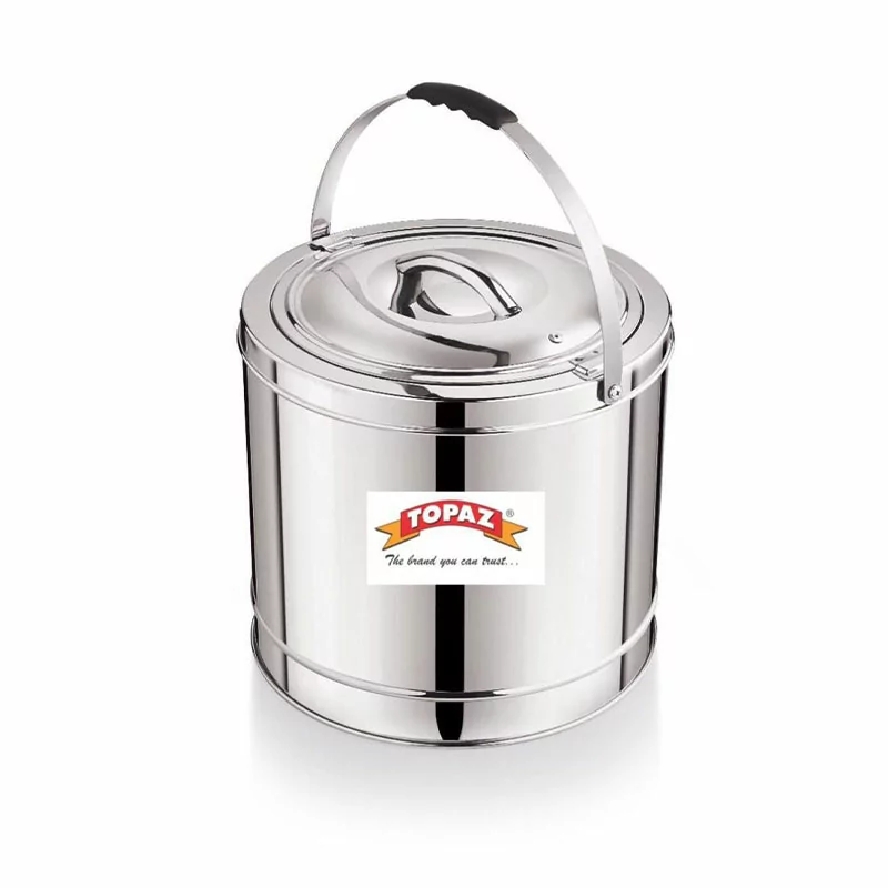 Topaz Tall Hotpot 15L Stainless Steel TH15 Thermo Container Insulated Stainless Steel Casserole Insulated Food Warmer Perfect for your Dining Table