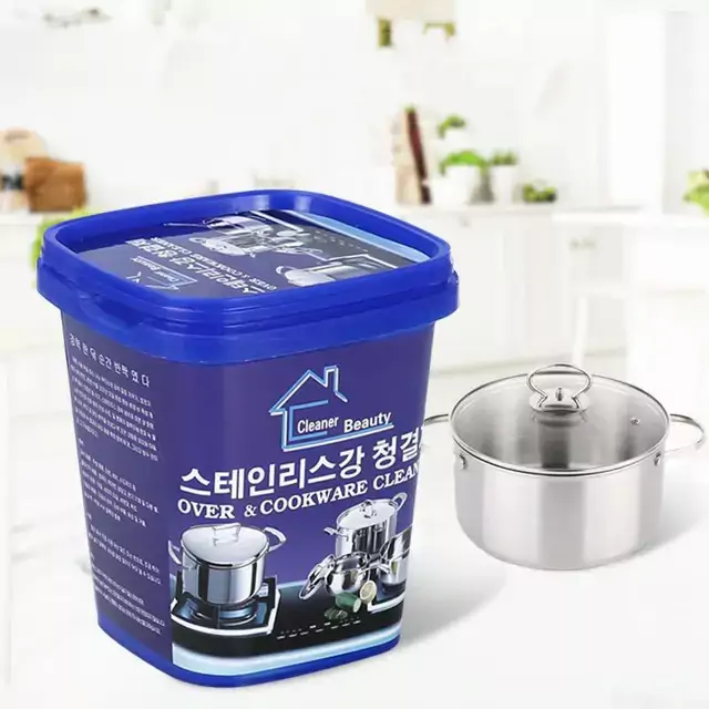 Cookware Cleaner Stainless Steel Cleaning Paste Remove Stains Multi-Purpose Cleaner Stainless Steel Cleaning Paste 400g