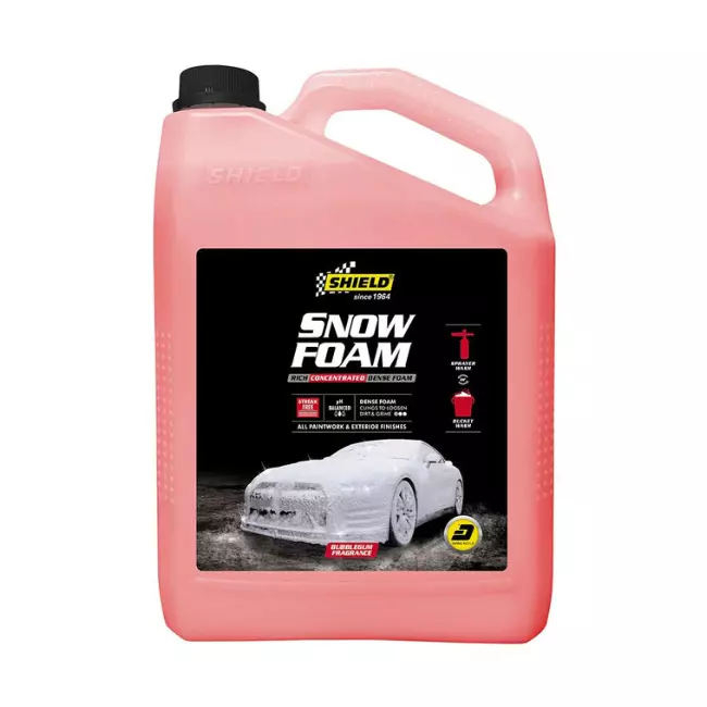 Shield-Auto Snow Foam, Car Shampoo, Bubblegum Fragrance, Streak Free, pH Balanced, Dense Foam, 3L SH1486