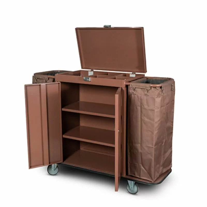 TBP Service Trolley With Cabinet + Double Bags ST-1410