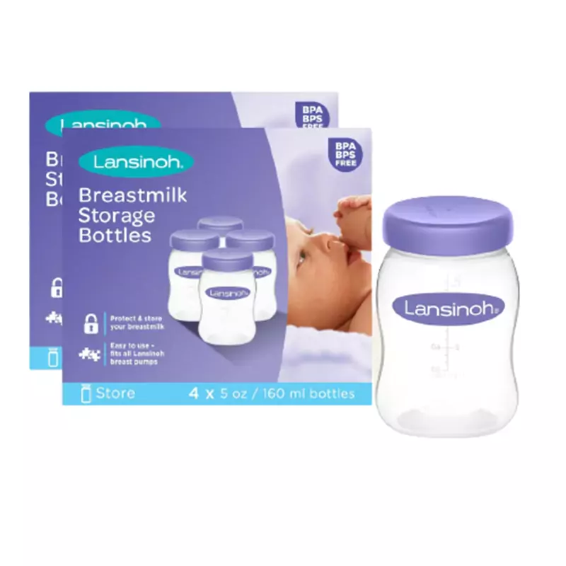 Lansinoh HPA Breastmilk Storage Bottles 160ml 4pcs