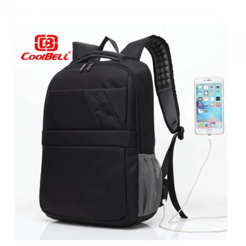 Coolbell Laptop Backpack With USB Port 15.6" Black CB-2669