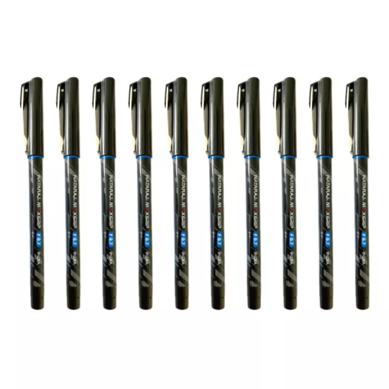 Nataraj Maxgrip Fine Pen 0.7mm 10pcs Blue P06972