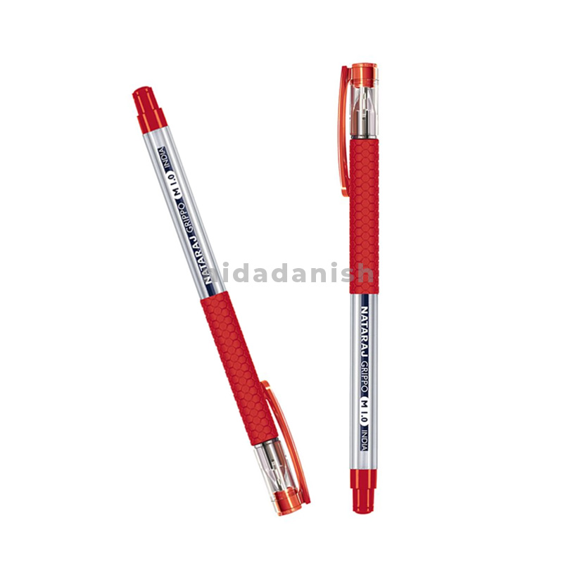 Nataraj Grippo Fine Pen 0.7mm 6pcs Red P02340