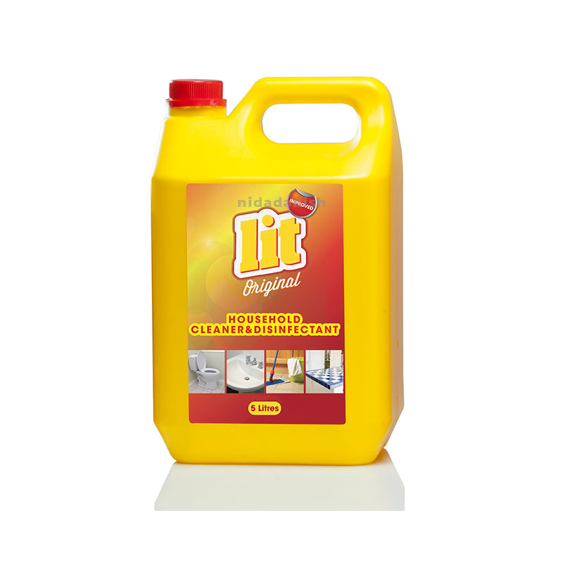 LIT Household Cleaner & Disinfectant for Tiles, Showers, Sinks & Kitchen Worktops Original 5L