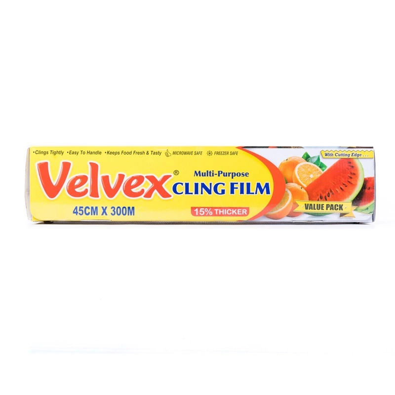 Velvex Cling Film 45cm by 300m Single Roll