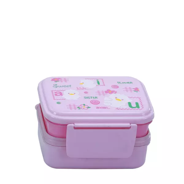 Lionstar Lunch Box Enzona Twin SB-34 Kids Meal Box Tiffin Box, Lunch Box Leak Proof Plastic Lunch Box BFA Fre