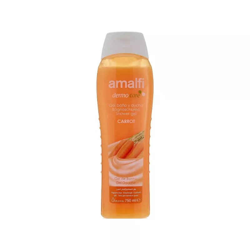 Amalfi Bath & Shower Gel Carrot, Prevents Dryness & Flaky Skin 750ml 4816