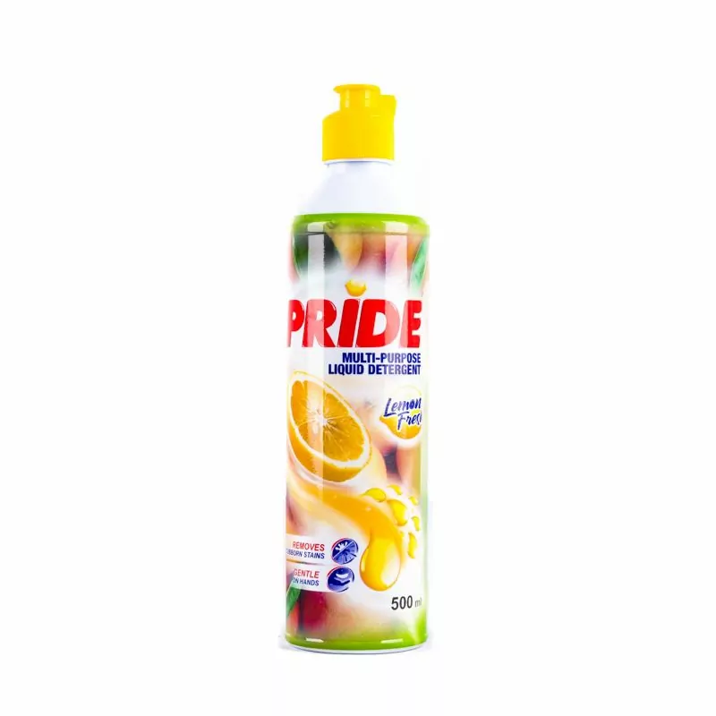 Pride Multipurpose Liquid Detergent Lemon 500ml Pack of 24