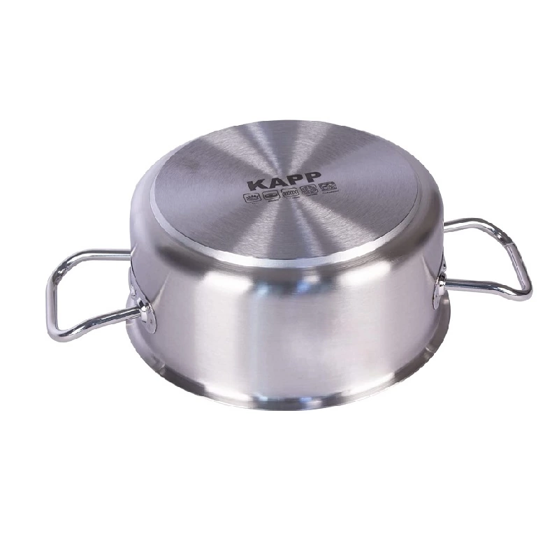 Kapp Medium Deep Stock Pot with Lid 30x24cm 17L Commercial Horeca Use KP-30143024