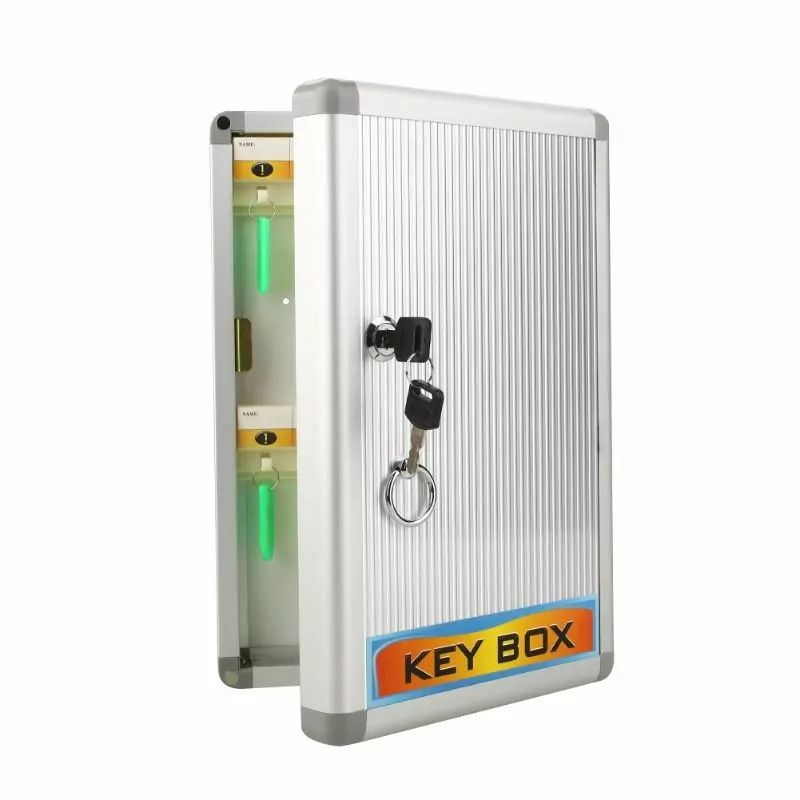 Generic Key Box Holder with Key Lock 32 Keys Aluminium (Keychain Included)