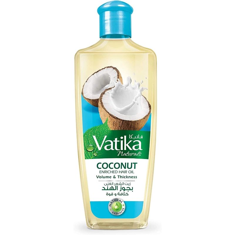 Dabur Vatika Naturals Enriched Hair Oil - Natural Moisturizing, Strengthening and Hair Oil for Healthy Scalp, Nourishing Hair Oil for Soft, Manageable, Smooth and Silky Hair From Root to Tip (Coconut) 300ml (Pack of 6)