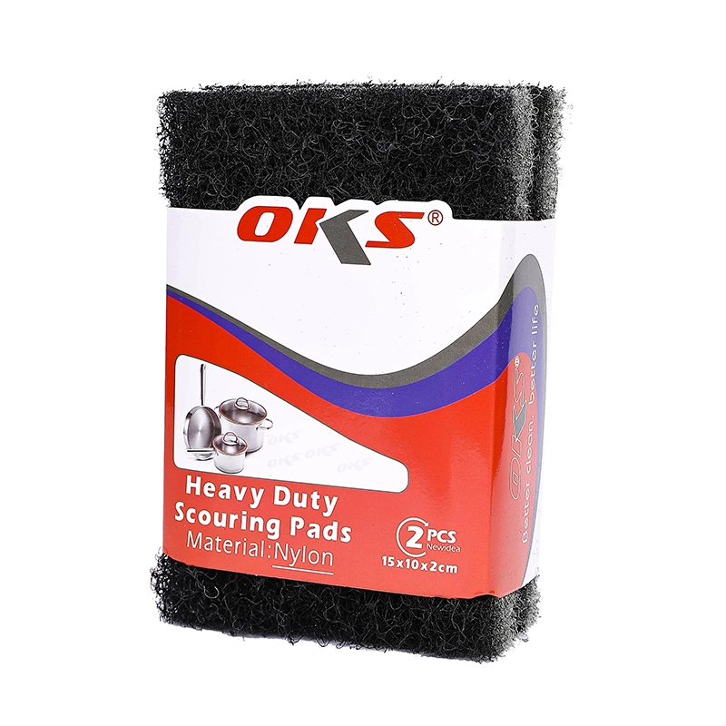 Oks Scouring Pads Heavy Duty 2pcs Set 15x10x2CM Kitchen Cleaning Sponge, Non-Scratch Double-Sided Scrubber OKS-205L-2