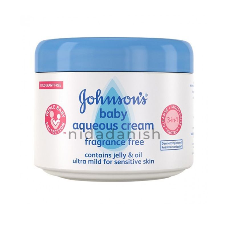 Johnsons Baby Aqueous Cream Fragrance Free, 24Hr Moisture, Gently Cleanses, Free from Dyes & Fragrance, 350ml 2810