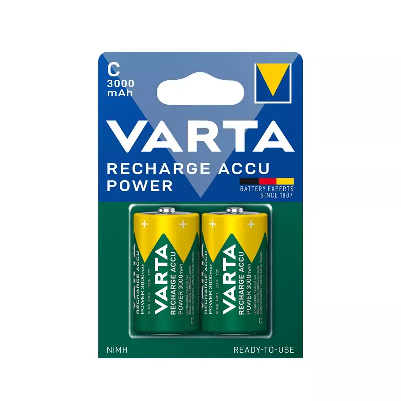 Varta Rechargeable Battery 3000mAH C 2pcs 8268