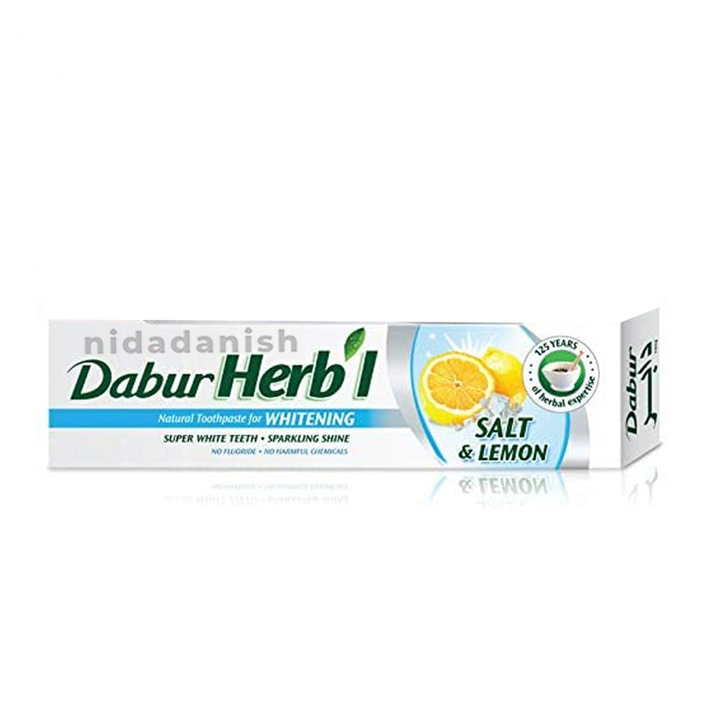 Dabur Herbal Toothpaste 150g No Brush Whitening (Pack of 6)