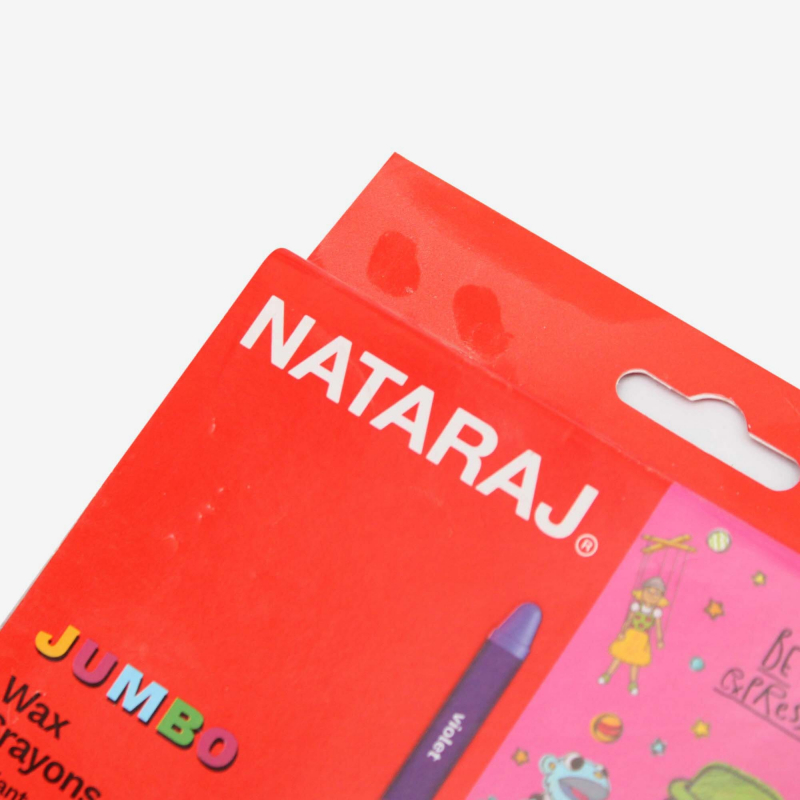 Nataraj Wax Crayons Round Jumbo 90mm 12 Colours P06789