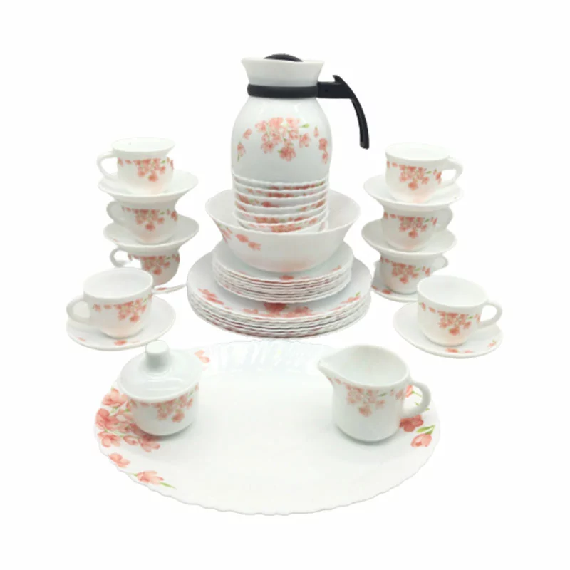 La Opala Dinner Set Aster Pink Classique 47 Pieces LP047