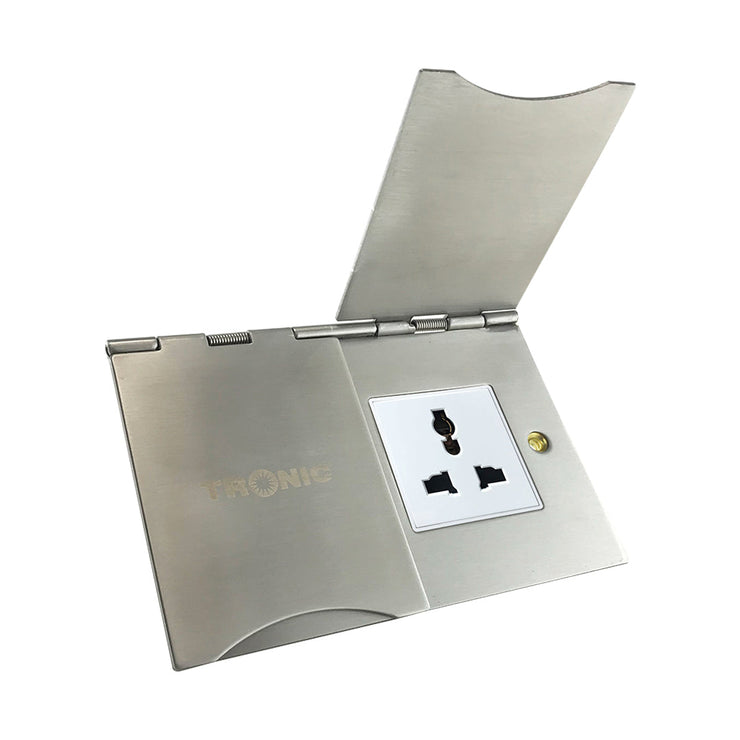 Tronic Floor Switch Socket 13A Twin Universal