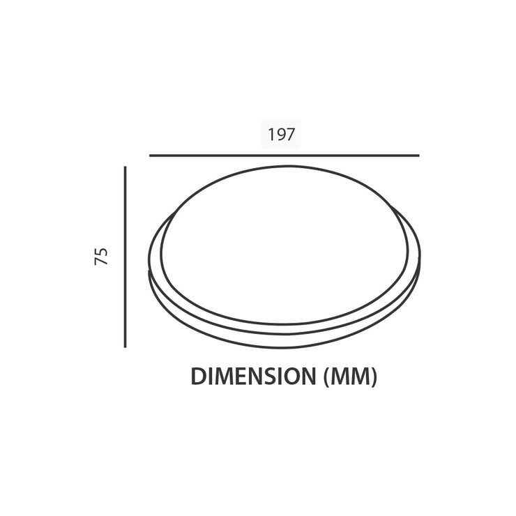 Tronic Black Round LED Bulkhead 8 Watts