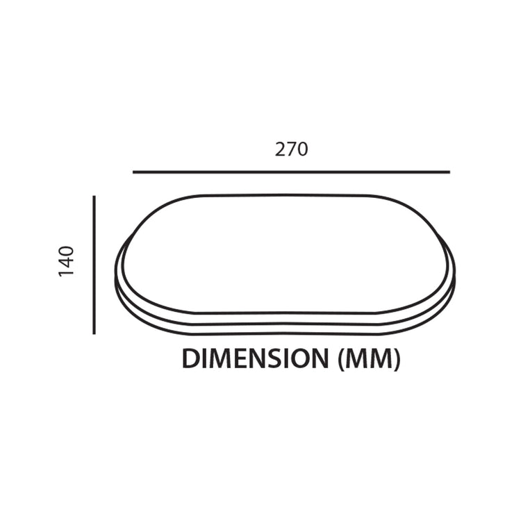 Tronic White Oval LED Bulkhead 20 Watts