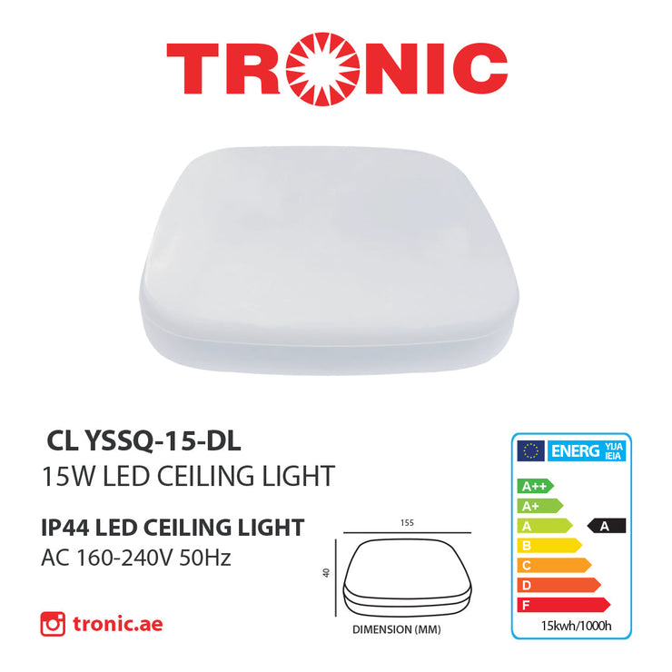 Tronic Square LED Ceiling Light 15 Watts