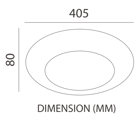 Tronic Modern LED 3 Changeable (3 Shades) Light KD 1925-WH