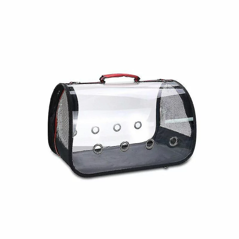 Chicos Portable Collapsible Pet Carrier Transparent with Carrying Strap & Handle, Breathable Holes & Mesh Design Large CB-123L