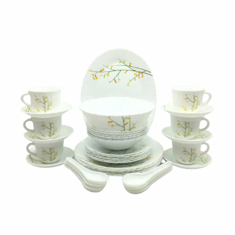 La Opala Dinner Set Citron Weave Classique 38 Pieces LW038