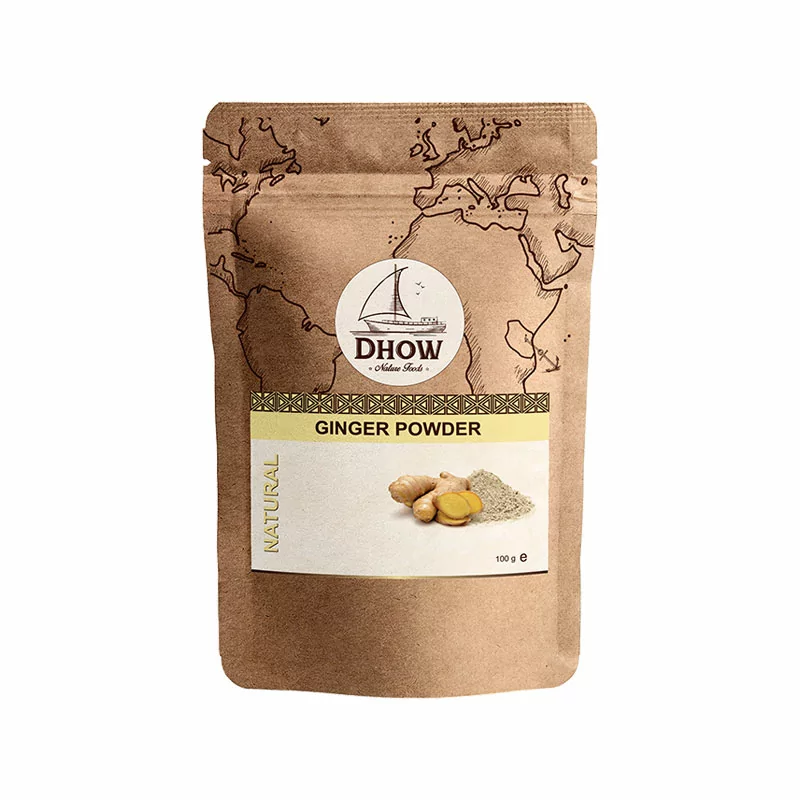 Dhow Organic Natural Ginger 100g Powder, No Sulphates