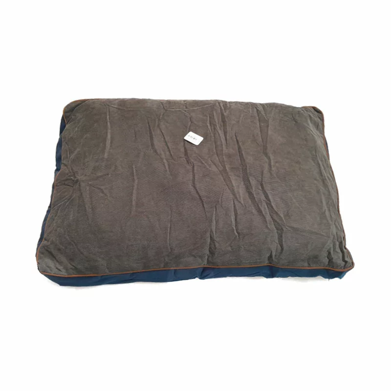 PV Dog Cushion Bed Medium 90 x 60 x 10cm Brown & Blue YD-DZ01M