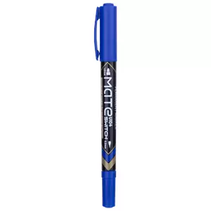 Deli Double Sided Permanent Marker Blue EU10430