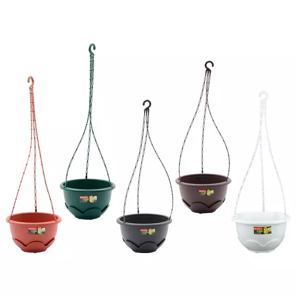 Lionstar Flower Pot No6 Clover 195Ø FH-6 Hanging Planter Pot, Outdoors and Indoors Garden, Sturdy and Durable