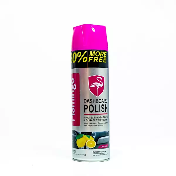 Flamingo Dashboard Polish Protects & Leaves a Durable Wet Look to Restore Plastic, Rubber, Leather & Vinyl Surface Gloss 650ml