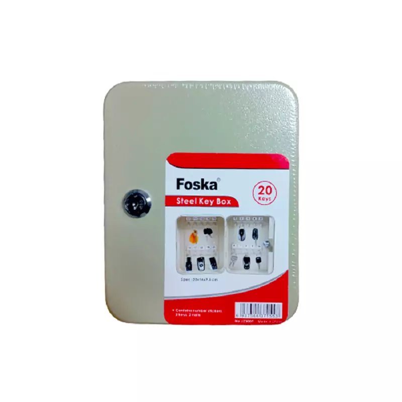 Foska Key Box Holder with Key Lock 20 Keys Aluminium (Keychain Included) JZ3007