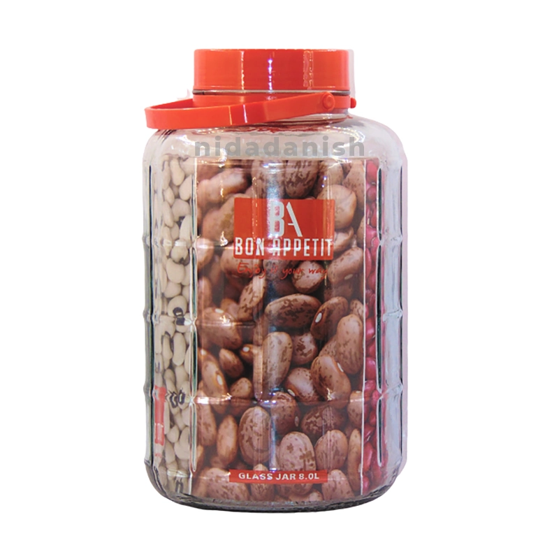 Bon Appetit Glass Jar Screw Red Lid 8L HM-BA99P