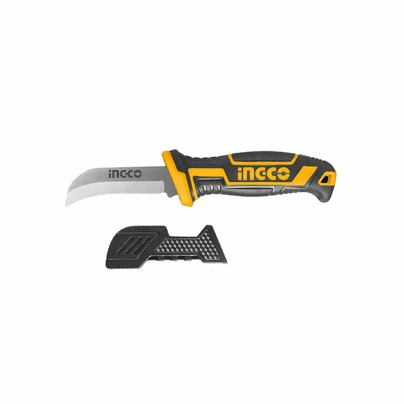 Ingco Cable Stripping Knife Curved Blade with Plastic Cover HPK82001