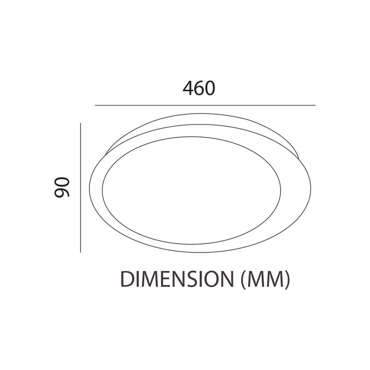 Tronic Transparent Gold LED Changeable (3 Shades) Ceiling Light