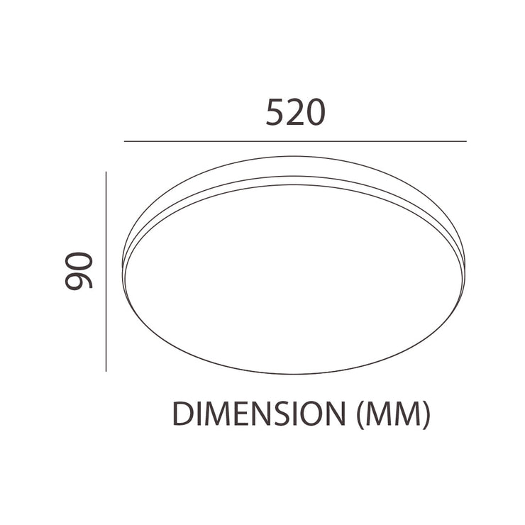 Tronic Simple LED Changeable (3 Shades) Ceiling Light